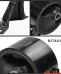 Close-up view of a 4 Piece Engine And Transmission Mount Set For Mitsubishi Outlander Sport 2011-2021 Lancer 2008-2017 RVR 2011-2021 2.0L 2.4L Replaces 5105511AE 68032586AF, showing metal construction of mounts.