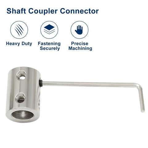 8mm To 10mm Bore Steel Rigid Shaft Coupler Set With 2 Couplers, M4 Set Screws And L Wrench, 22mm Length, 14mm Outer Diameter, Dialed In Precision Shaft Connector For CNC Machines, Robotics, And DIY Projects, with L wrench