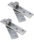 Hidden Door Pivot Hinges Set Stainless Steel 270 Degree Rotation, 2 Pack With Screws Included, visible front view