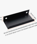 Sleek Black Aluminum Furniture Handles Set For Kitchen, Bathroom And Garage Cupboards, Door Pulls And Knobs, 600mm Long