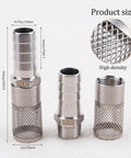 Beefy 304 Stainless Steel Hose Barb Filter With Mesh For Air Fuel And Fluids, Pressure Washer Water Suction Strainer, 19mm Inlet