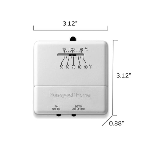 Budget-Friendly Manual Thermostat For Home Heating And Cooling Non-Programmable Beige Energy-Saving Easy-To-Use Durable Simple Controls