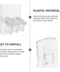 25 Pack Plastic Shelf Pegs For Cabinets And Furniture, easy to install transparent support clips, close-up view.