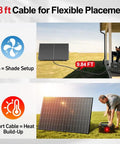 9.84 ft cable connecting Built Tough 400 Watt Monocrystalline Solar Panel for flexible placement in off-grid setups.