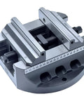 Heavy Duty CNC Self Centering Milling Vise Built Tough With A Rock Solid Alloy Base And Wide Jaw Opening for precision fittings.