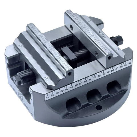 Heavy Duty CNC Self Centering Milling Vise Built Tough With A Rock Solid Alloy Base And Wide Jaw Opening for precision fittings.