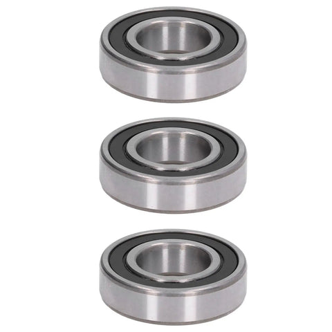 Rubber Sealed Deep Groove Ball Bearings Pack 3 Piece Kit With Various Sizes For Motors And Machinery Handling Radial And Axial Loads 6206 Rubber Seal Top Notch Durable High Capacity And Smooth Performance, three bearings