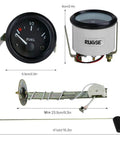 Stainless Steel Boat Fuel Sender Unit And Water Level Sensor 6 Inch Tank Gauge displaying components and measurements for Boats Cars Trucks RVs.