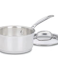 1 Quart Saucepan With Lid, Stainless Steel Cookware That Delivers Quick, Even Heating With Aluminum Encapsulated Base, No Hot Spots