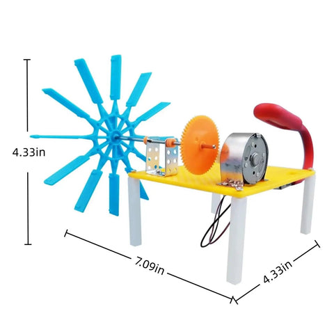 Hands On Micro Hydro Generator Kit For Beginners And Students Light Up An LED With A Water Turbine Model Science Project For Home Lab And DIY Renewable Energy Fun 5 Piece Kit, 7.09in x 4.33in x 4.33in