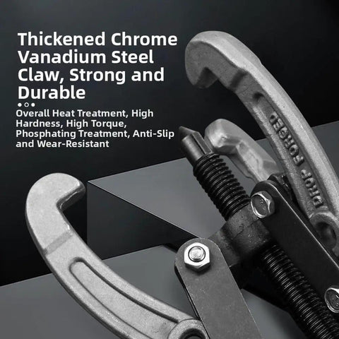 Heavy Duty 28 Ton Bearing Puller Set Professional Chrome Vanadium Steel Gear Separator Tool For Wheel Hub Axle Removal Adjustable 3 To 28 Inch Three Claw Two Jaw Design No Hammer Needed To Pull Stubborn Bearings The Real Deal For Pro Mechanics, chrome vanadium claw