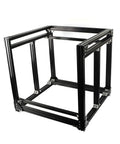 Top Shelf 3D Printer Parts Kit Upgrades Your Maker Rig With BLV MGN Cube Aluminum Extrusion 2020 And 2040 Profiles Offers 454 Mm Vertical Clearance In Sleek White Finish - Black aluminum frame structure.