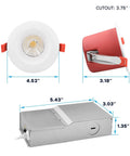 12 Pack 4 Inch Led Recessed Lights With Ready Mount Jbox Switches 5Cct Warm To Cool Dimmable Fixtures 1000 Lumens dimensions and view