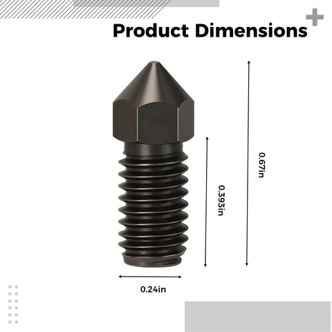 Heavy Duty 4 Piece Set Of 0.4 Mm Hardened Steel Nozzles For AnkerMake M5 And M5C 3D Printers With M6 Thread And Corrosion Resistant Coating For Knockout Accuracy And No Sweat Printing