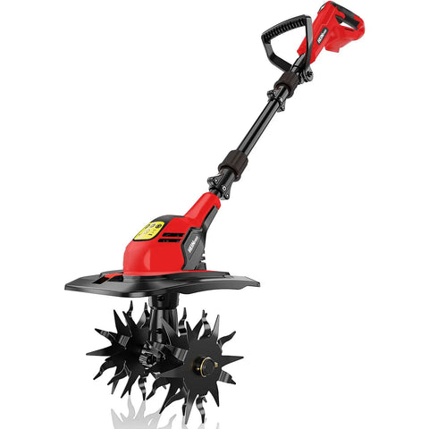 Cordless Tiller Cultivator For Easy Yard Work, M18 Battery Compatible, 9 Inch Tilling Width And 7 Inch Depth, 360 RPM Rototiller