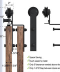 Heavy Duty Bypass Barn Door Hardware Kit With One Track And Mute Rollers diagram, dimensions of double doors sliding system shown.