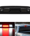 High Mount 3Rd Brake Light LED Cargo Lighting For Chevy Silverado And GMC Sierra Trucks 2014 2018 Rear Center Tail Light Upgrade For 1500 2500HD 3500HD Pickup, shown with different lighting modes and installed on a truck.