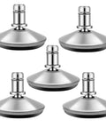 Heavy Duty Low Profile Desk Chair Casters With A Grippy Grip Ring Base in silver for easy installation and smooth gliding.