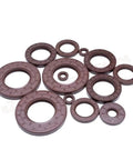 FKM Fluorine Rubber Oil Seal O Ring Assortment Kit With 2 Pcs Set Inner Diameters 20 22 23 24mm Pro Grade Seals For Automotive Systems Industrial Equipment Pumps Pipes Food Processing And Low Pressure Hydraulics, brown seals