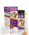 Glucose Urine Test Strips For Cats And Dogs, 50 Count, Easy At Home Pet Health Check, Dip In Urine For Quick Glucose Readings, Track Diabetes Risk And Monitor Your Pet Wellbeing, box and bottle