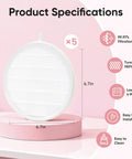 5 Pack Nail Dust Collector Filters For Melody Susie Dust Collector SPro XC320J 6.7in round HEPA filters on pink background