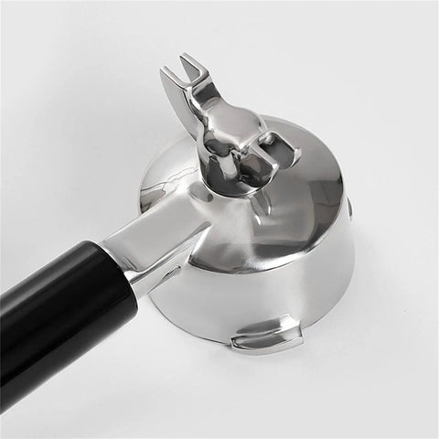 Stainless Steel Espresso Portafilter Handle Replacement For Home Coffee Machines Double Spout Bottomless Design, black handle