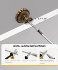 Installation instructions for 10 Pack Vintage Brass Cabinet Knobs For Dresser Drawers Zinc Handles Petal Shaped Hardware
