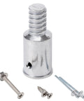 Metal Threaded Tip Replacement For Wood Push Broom Handle Fits Most One Inch Handles Aluminum Alloy Silver Color DIY Kit