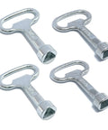 4 Pack Triangle Key For Electrical Cabinets And Control Boxes Square Key Wrench Durable Zinc Alloy Rust Resistant Indoor Outdoor Use
