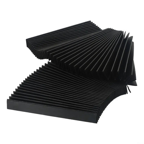 Flexible Milling Machine Bellows Cover And Way Covers For Dust Protection, black accordion design, 130mm length for CNC machines