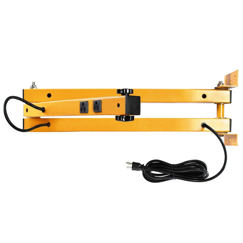 LED Loading Dock Light With 40 Inch Swing Arm Heavy Duty Workhorse Dock Lighting For Warehouses And Shops 120 To 270 Volt 2 Sockets 7 Ft Cord