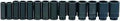 SuperTorque Fourteen Piece One Half Inch Drive SAE Deep Impact Six Point Socket Set With Black Industrial Finish