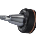 DEWALT DCE40038 Three Eighths Inch PEX Expander Head with Automatic Rotating Head, chrome plating, black zinc coating, side view