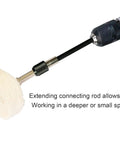 Cotton Polishing Wheel Kit For Drill With Buffing Wheels For Aluminum Chrome Stainless Steel And Metal Polishing attached to drill