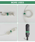 Reusable Green Plant Tape For Climbing Plants, 6 Rolls, 196 Ft Total, Adjustable ties organizing various cables and umbrella