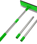 2-In-1 Window Squeegee With 30-59 Inch Stainless Steel Adjustable Handle, 4-Section Telescoping Rod, shown disassembled