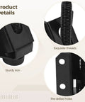 Close-up of Set Of Eight Adjustable Furniture Feet With Hex Locking Levelers For Tables Cabinets Workbenches Shelving Units