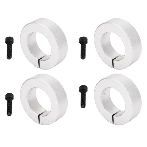High Grade 25mm Split Shaft Fixing Collar Aluminum Alloy Kit Securely Holds Shaft For Gear Box Assembly Motor Bases Ensures No Slipping Supports Linear Motion Through Heavy Workloads Daily Without Scratches On Metal Parts Always, 4-piece set