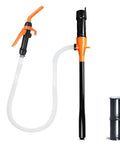 Heavy Duty Battery Powered Fuel Transfer Pump Delivers 2.4 GPM Smooth Flow For Gasoline And Diesel Zero Cord Hassles Ideal For Campouts Emergency Prepping with hose and nozzle