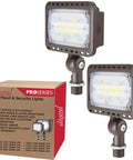 Two Outdoor LED Flood Light 16W 1500 Lumen Walkway Security Light 3000K with packaging, waterproof rustproof aluminum