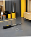 Heavy Duty Stainless Steel Eye Bolts M10x60 With Nuts And Washers on a workshop bench with tools and containers.