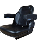 Rugged Workhorse Universal Operator Seat for Backhoes Dozers Excavators Wheel Loaders Skid Steers Telehandlers Adjustable Armrest and Backrest