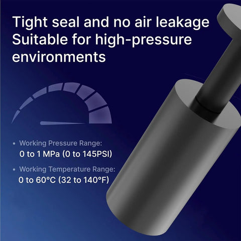 Close-up of 30 Packs Of Three Eighths Inch Push To Connect Pneumatic Fittings Cap Style Blanking Plugs with pressure specs