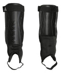 Youth Shin Guards For Soft Ground Soccer Tiro Shield With EVA Backed Protection One Strap Quick Adjust Fit Ankle Sleeve Guard Black White Iron Metallic Size Small Kid Friendly Game Ready Gear