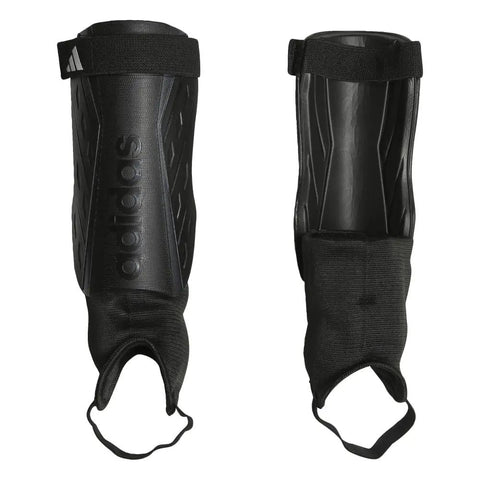 Youth Shin Guards For Soft Ground Soccer Tiro Shield With EVA Backed Protection One Strap Quick Adjust Fit Ankle Sleeve Guard Black White Iron Metallic Size Small Kid Friendly Game Ready Gear