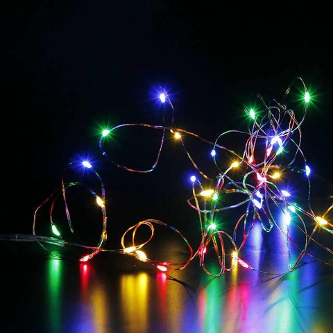 Outdoor Battery Powered Fairy Lights With Timer, 33 Ft Of 100 LED Cozy Warm White Glow Waterproof String Lights With Remote Control For Christmas Decor