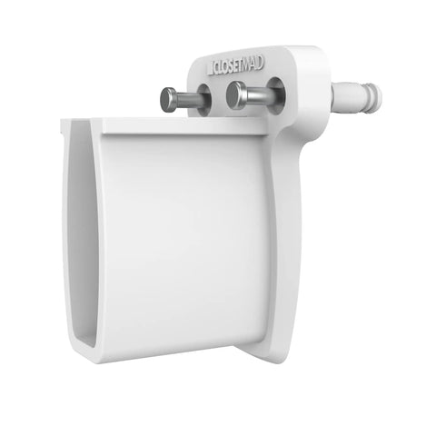 Heavy Duty Preloaded Sidewall Brackets With Anchors For Wire Shelving 500 Pack single white bracket with mounting clips.