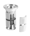 Road Bike Upgrade: Beefy 28.6mm Front Fork Compression Plug for Carbon Forks, stainless steel and aluminum alloy detailed view.