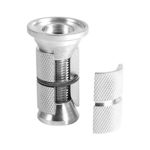 Road Bike Upgrade: Beefy 28.6mm Front Fork Compression Plug for Carbon Forks, stainless steel and aluminum alloy detailed view.