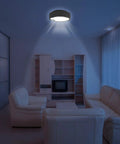 Battery Operated Motion Sensor Ceiling Light Wireless LED 7.4 Inch With All Day And Night Modes 300LM White Light in living room